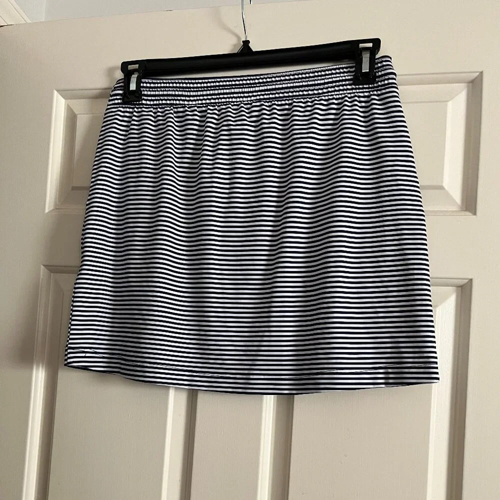 Vineyard Vines blue and white striped drawstring skirt with pockets S